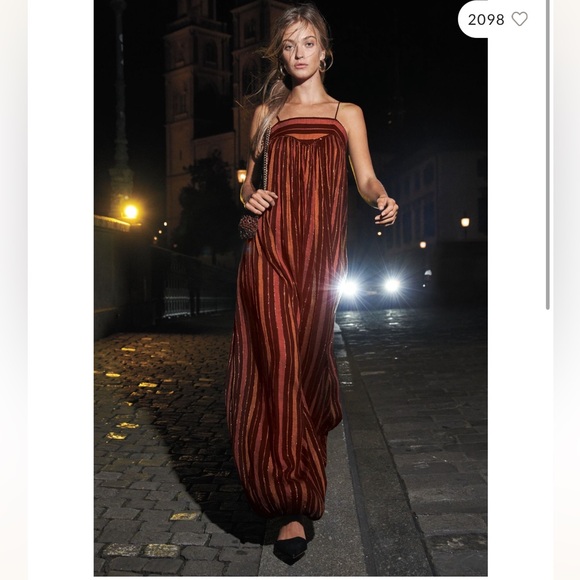 Free people harem lurex jumpsuit, xs - Picture 2 of 8